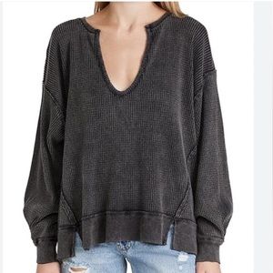 Free People Buttercup oversized thermal top XL